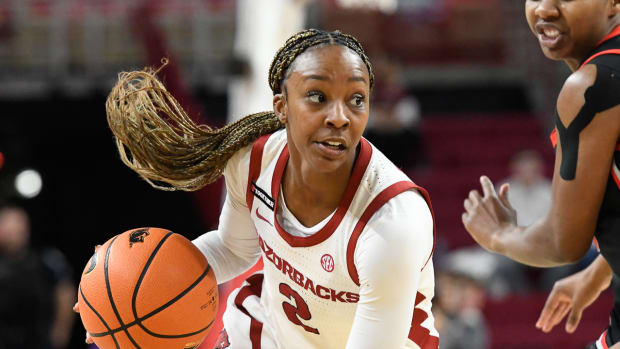 Razorbacks' Samara Spencer against Georgia on Sunday